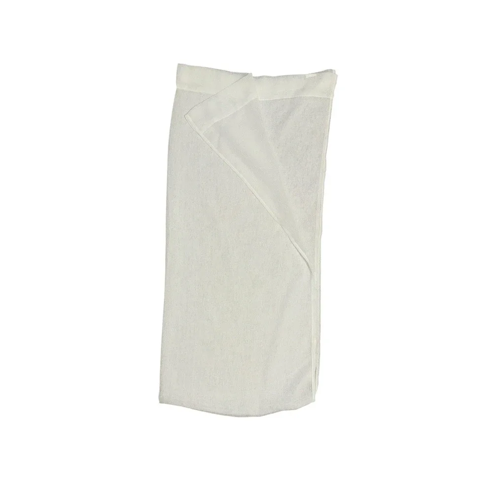 Pair of Gauze Semi Sheer Curtains Drapes 2 Panels Solid White 84